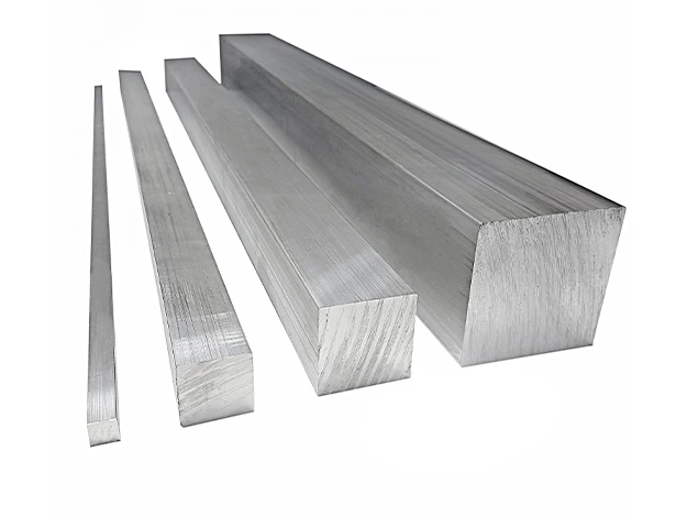 Barres carrées en aluminium